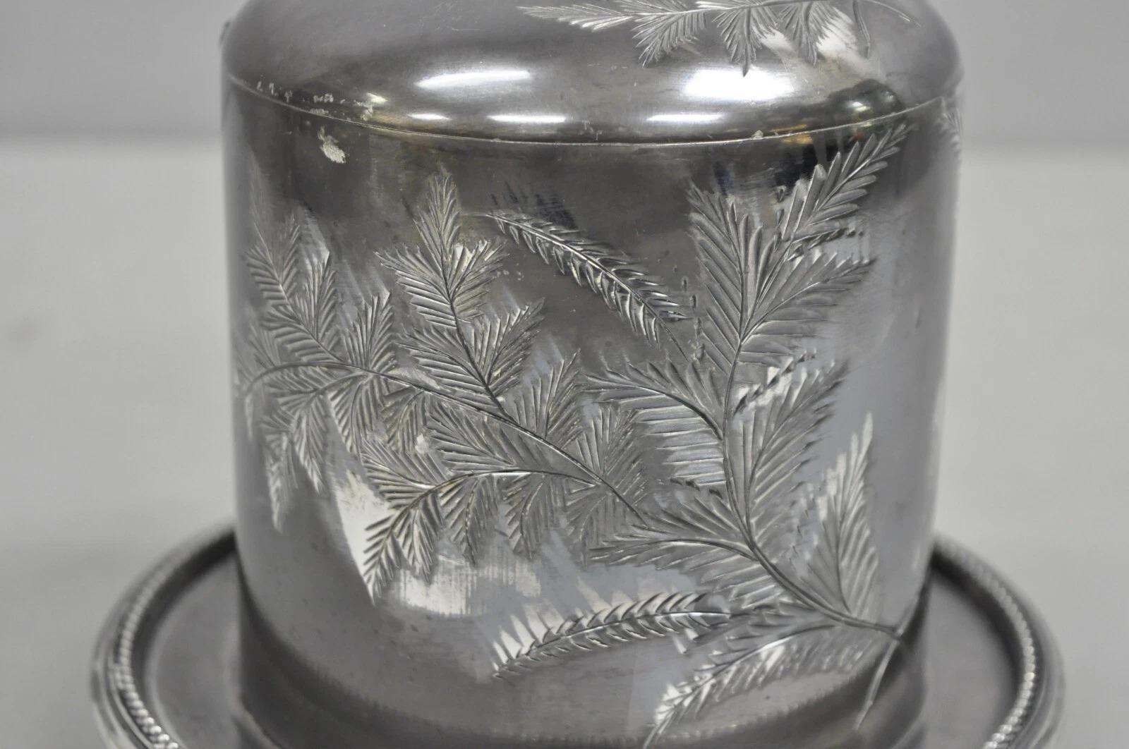 Antike viktorianische versilberte Keksdose Caddy von James Deakin & Sons 1890 im Angebot 4