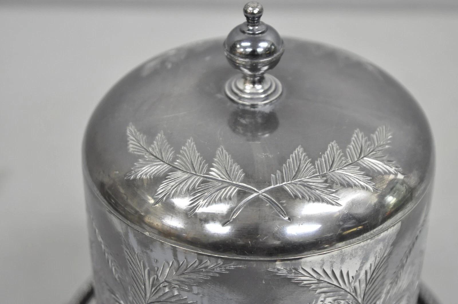 Antike viktorianische versilberte Keksdose Caddy von James Deakin & Sons 1890 (Viktorianisch) im Angebot