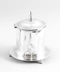 Antique Victorian Silver Plated Biscuit Sweet Box, 19th Century
