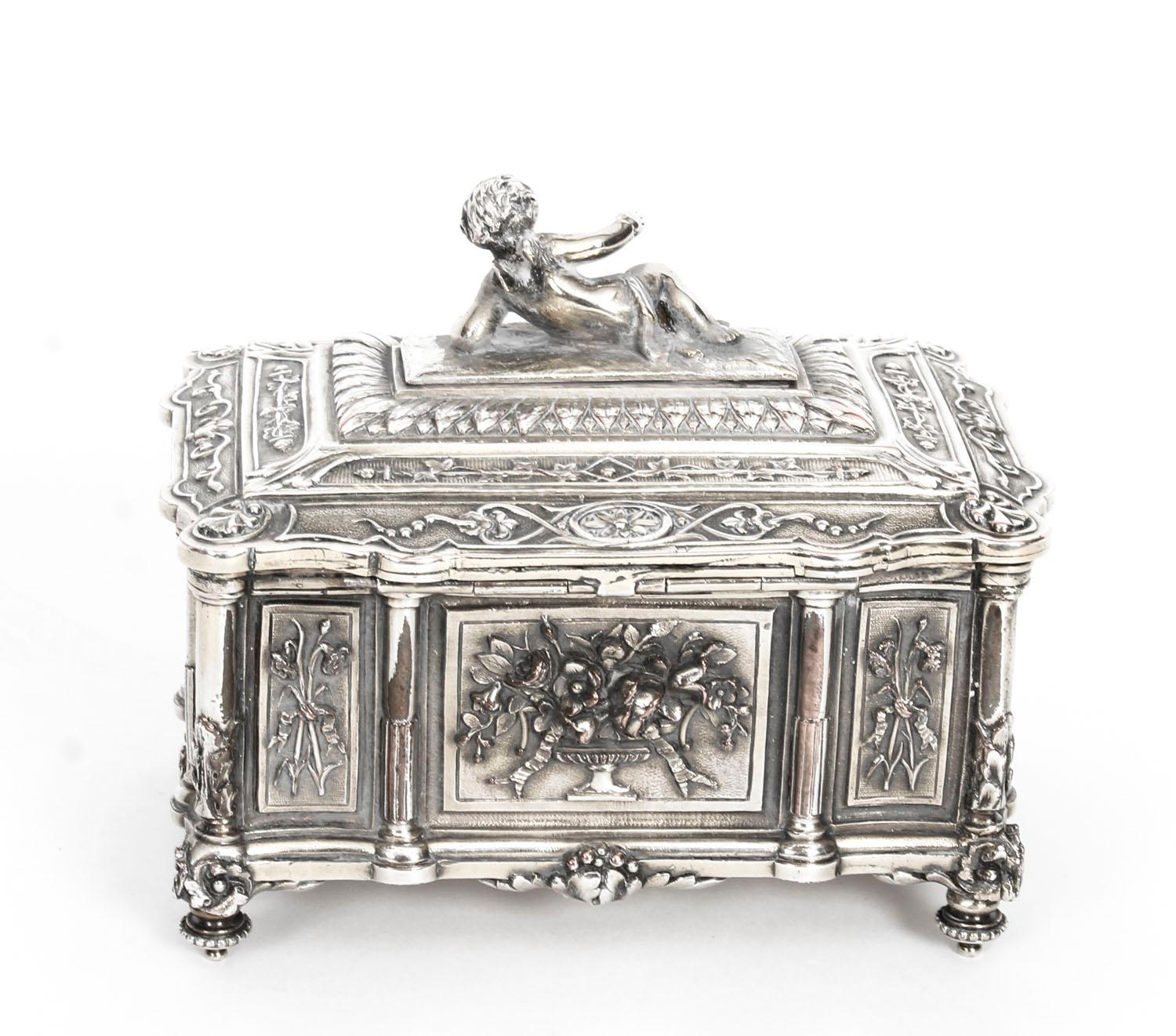 Antique Victorian Silver Plated Casket by Mappin & Webb, 19th Century 5