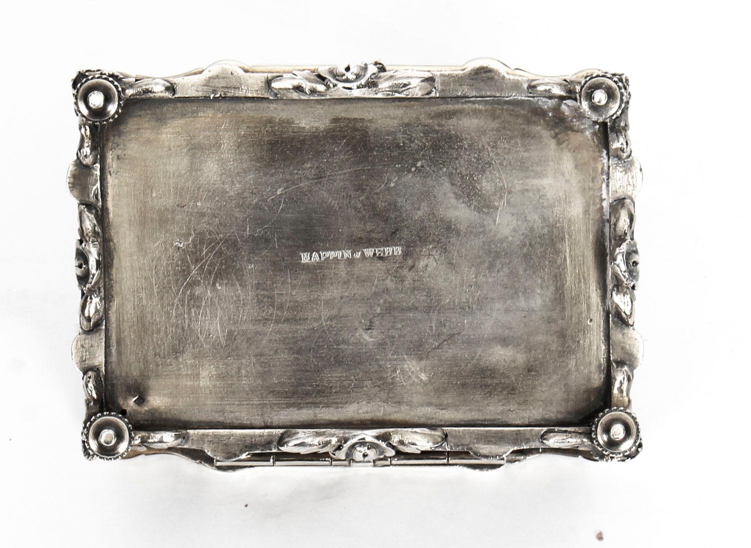 Antique Victorian Silver Plated Casket by Mappin & Webb, 19th Century 6