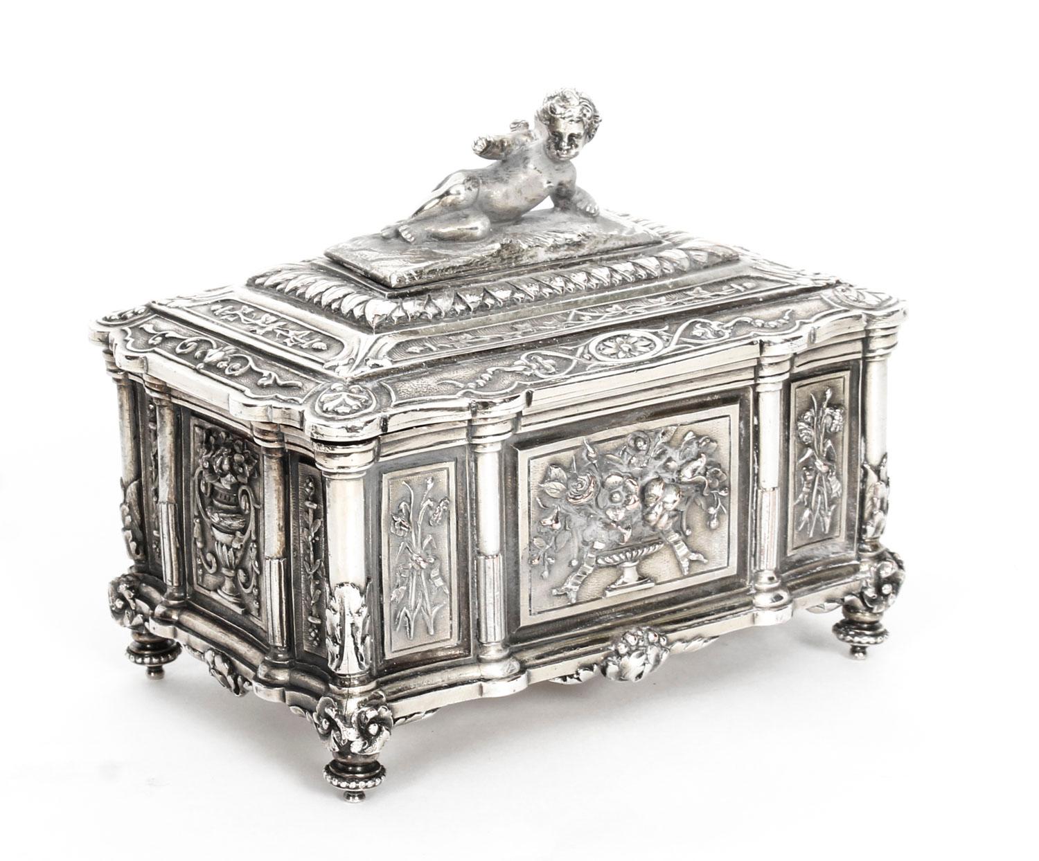 Antique Victorian Silver Plated Casket by Mappin & Webb, 19th Century 9