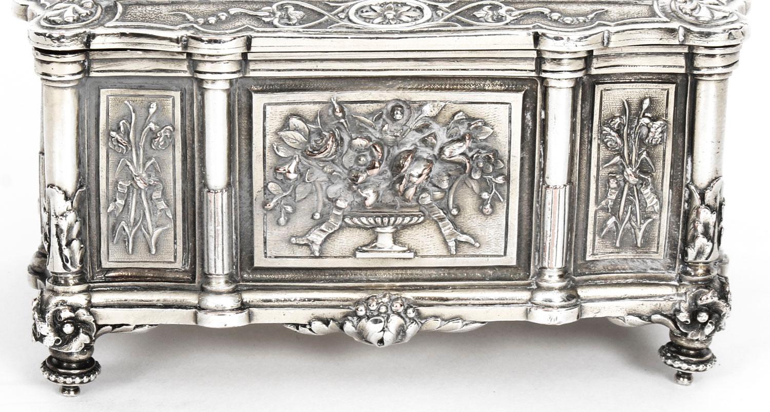 Antique Victorian Silver Plated Casket by Mappin & Webb, 19th Century In Good Condition In London, GB