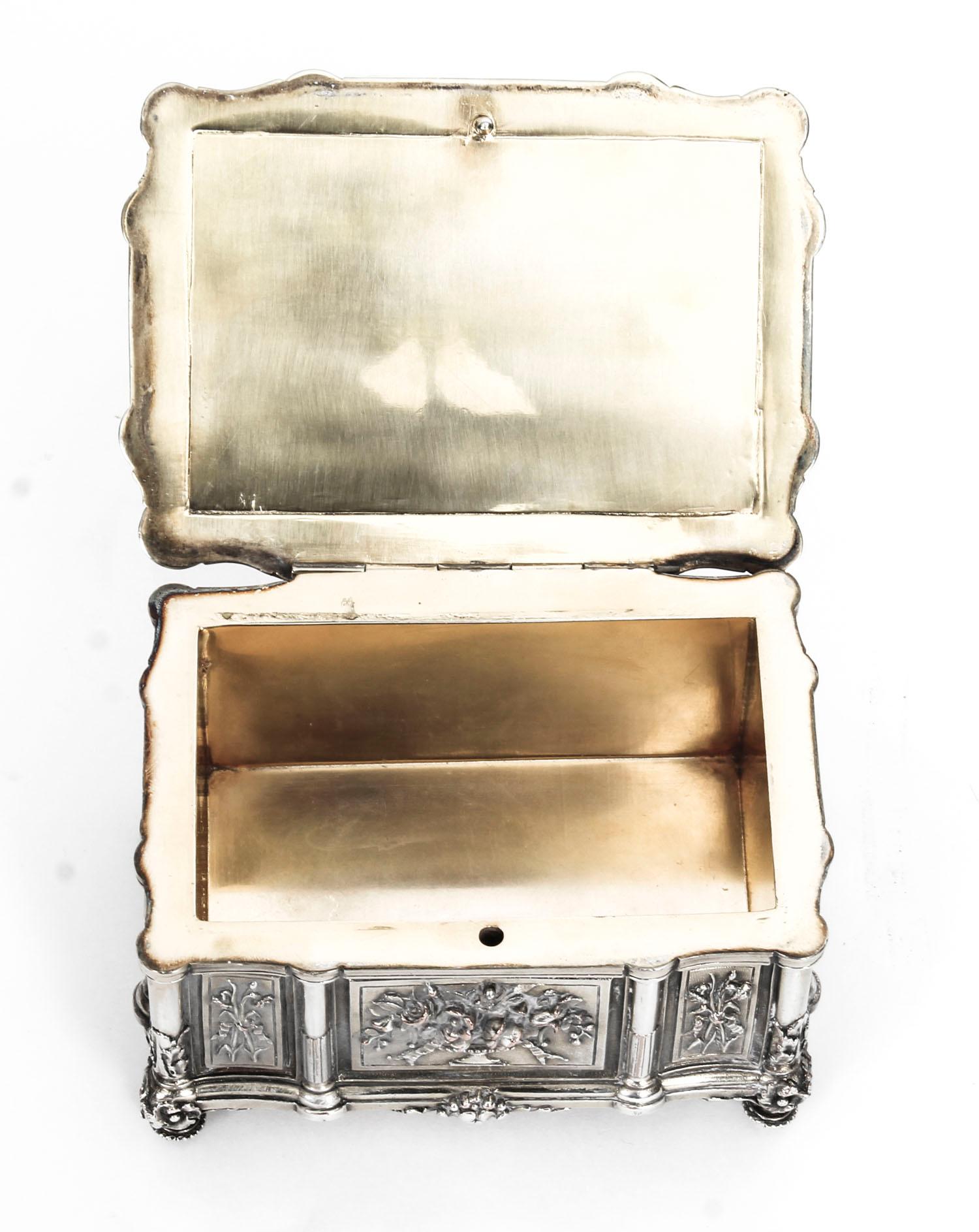 Antique Victorian Silver Plated Casket by Mappin & Webb, 19th Century 1