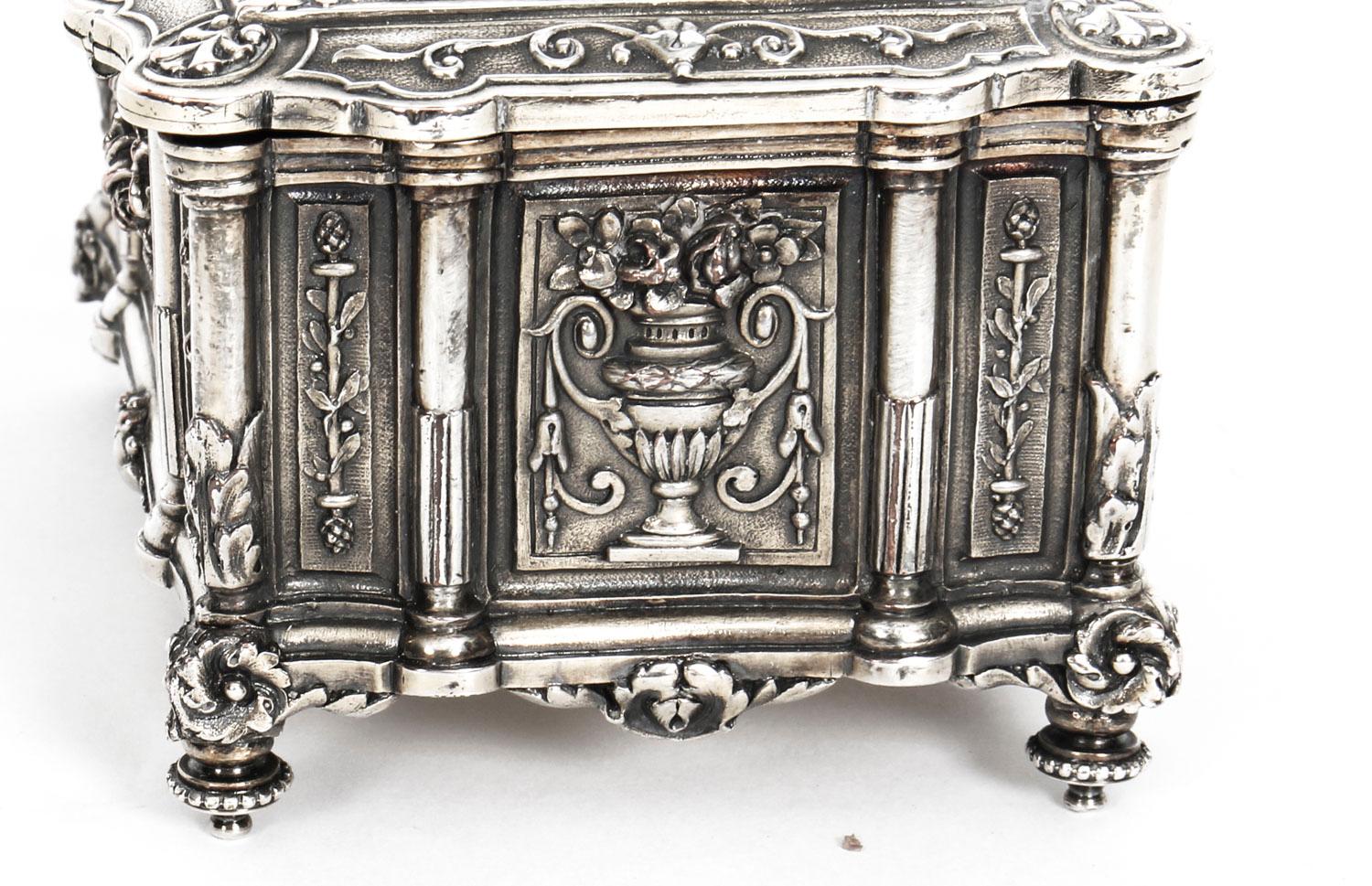 Antique Victorian Silver Plated Casket by Mappin & Webb, 19th Century 3