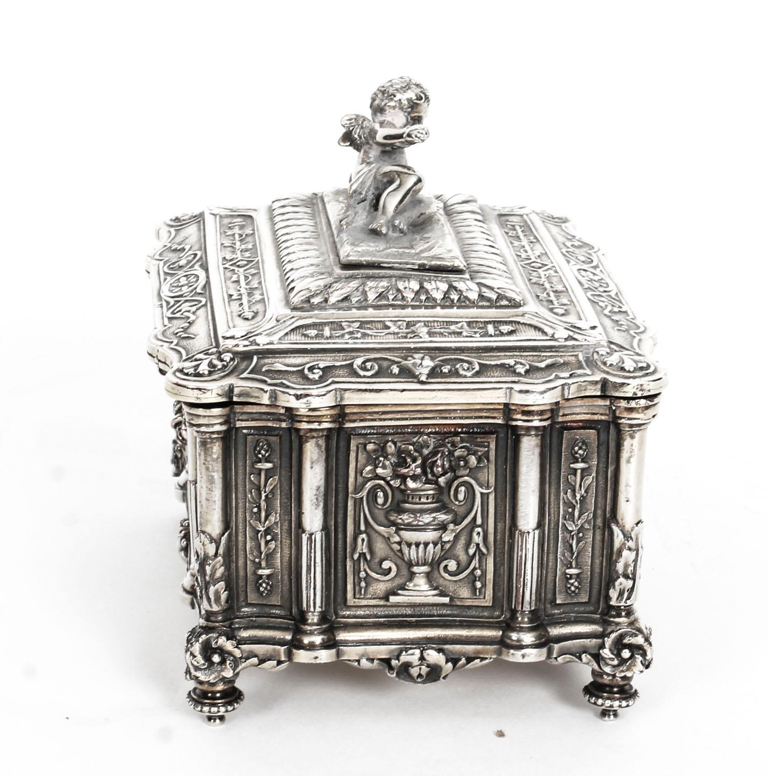Antique Victorian Silver Plated Casket by Mappin & Webb, 19th Century 4