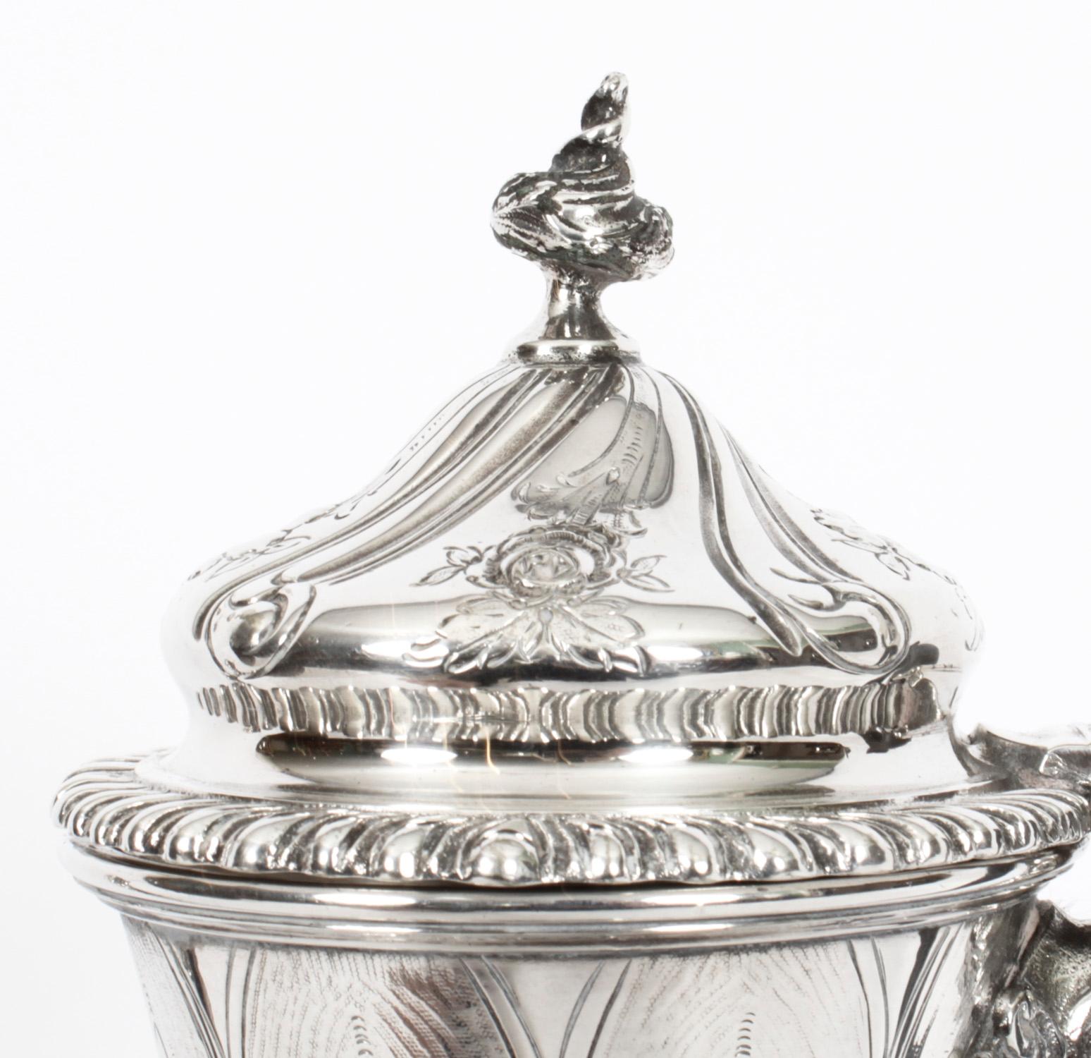 Antique Victorian Silver Plated Coffee Pot Elkington & Co 19th C 5
