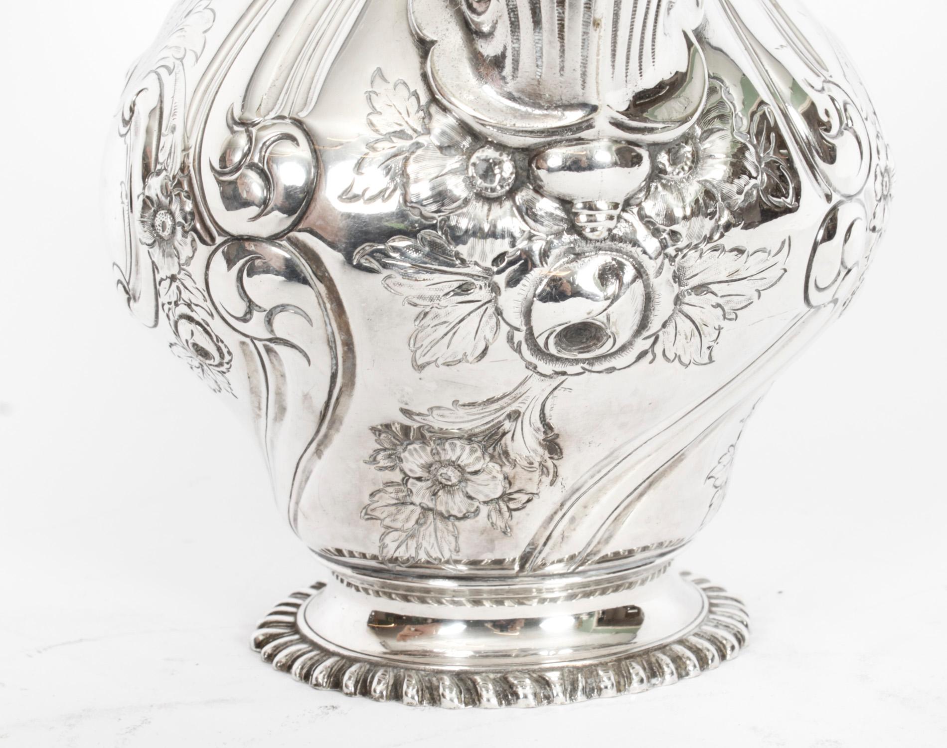 Antique Victorian Silver Plated Coffee Pot Elkington & Co 19th C 2