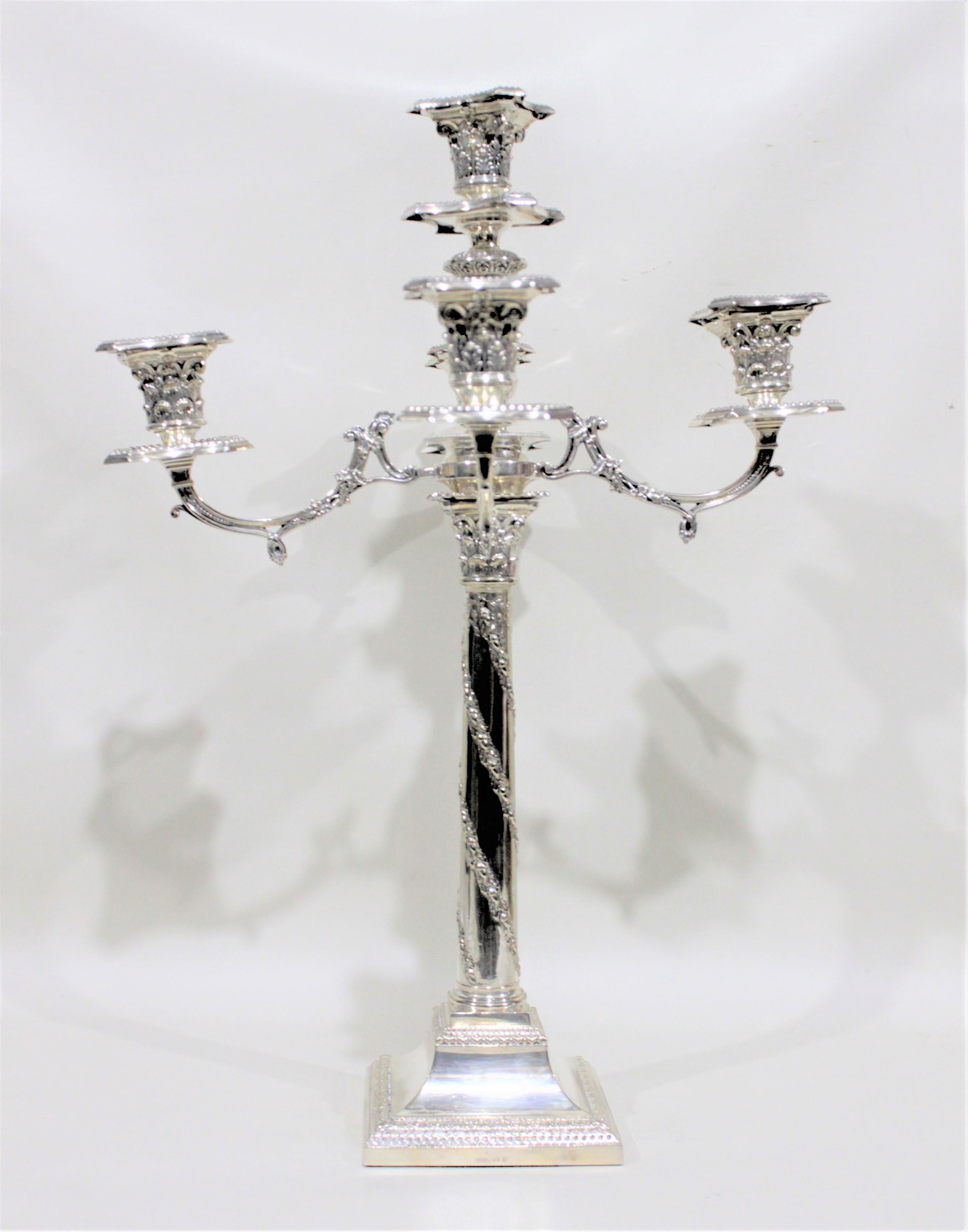 Antique Victorian Silver Plated Convertible Candelabra For Sale 3