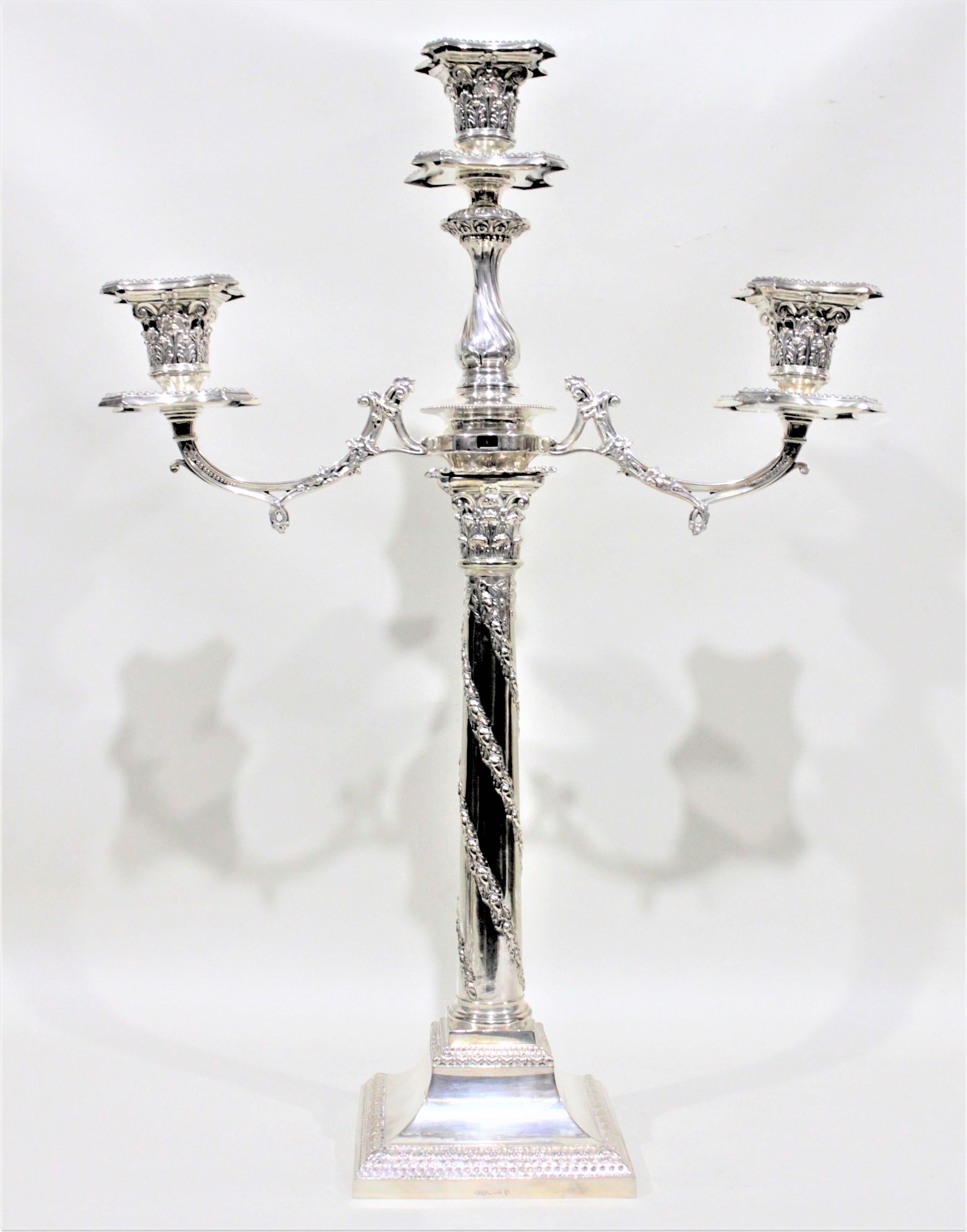 Antique Victorian Silver Plated Convertible Candelabra For Sale 5