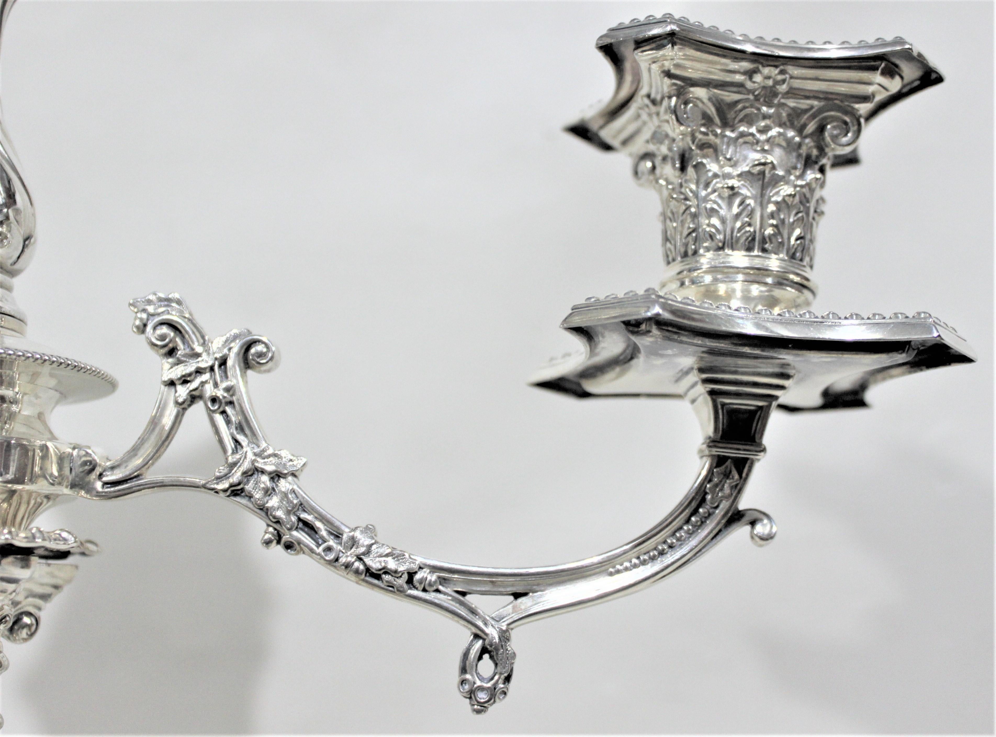 Antique Victorian Silver Plated Convertible Candelabra For Sale 8