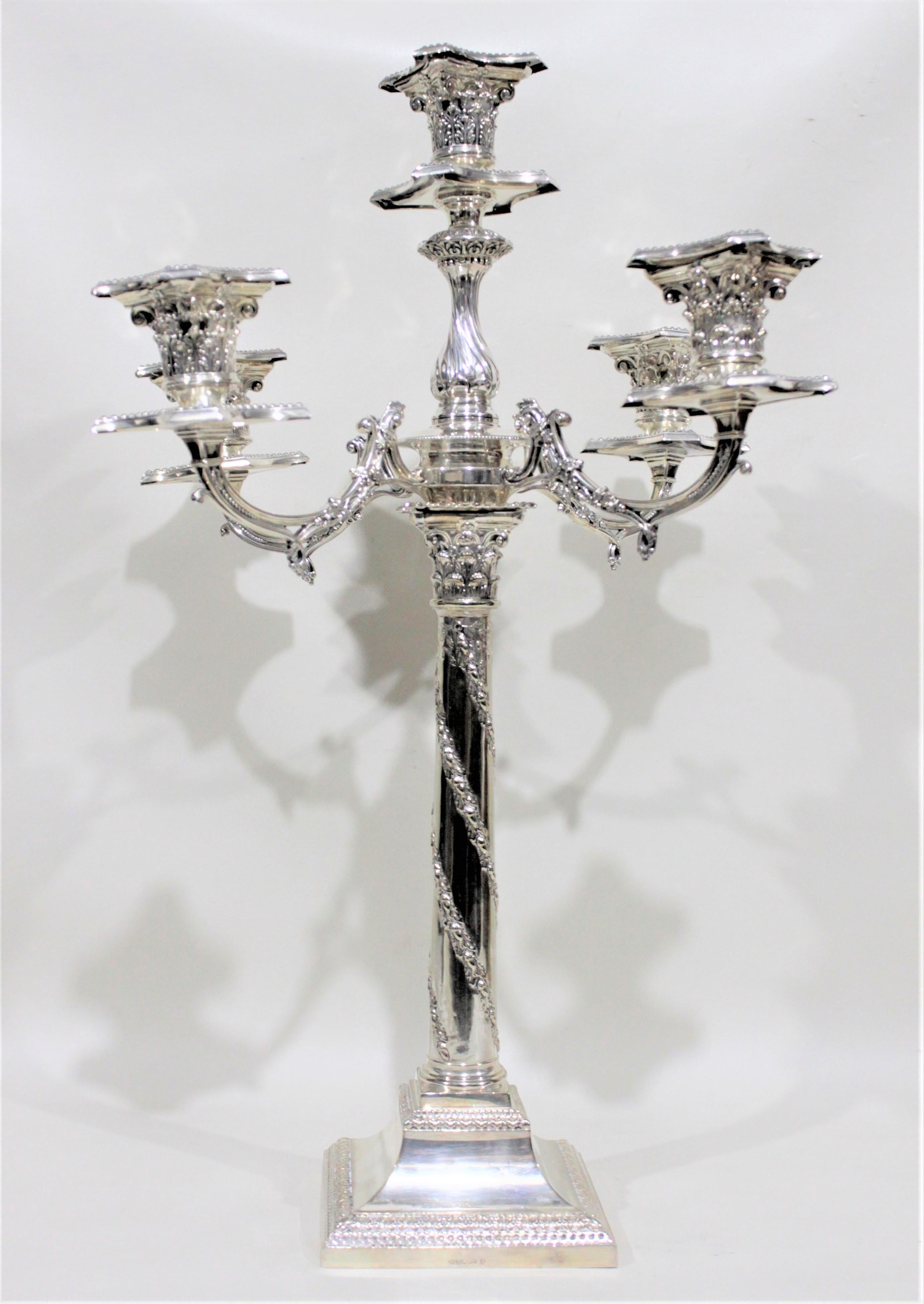 Antique Victorian Silver Plated Convertible Candelabra For Sale 1