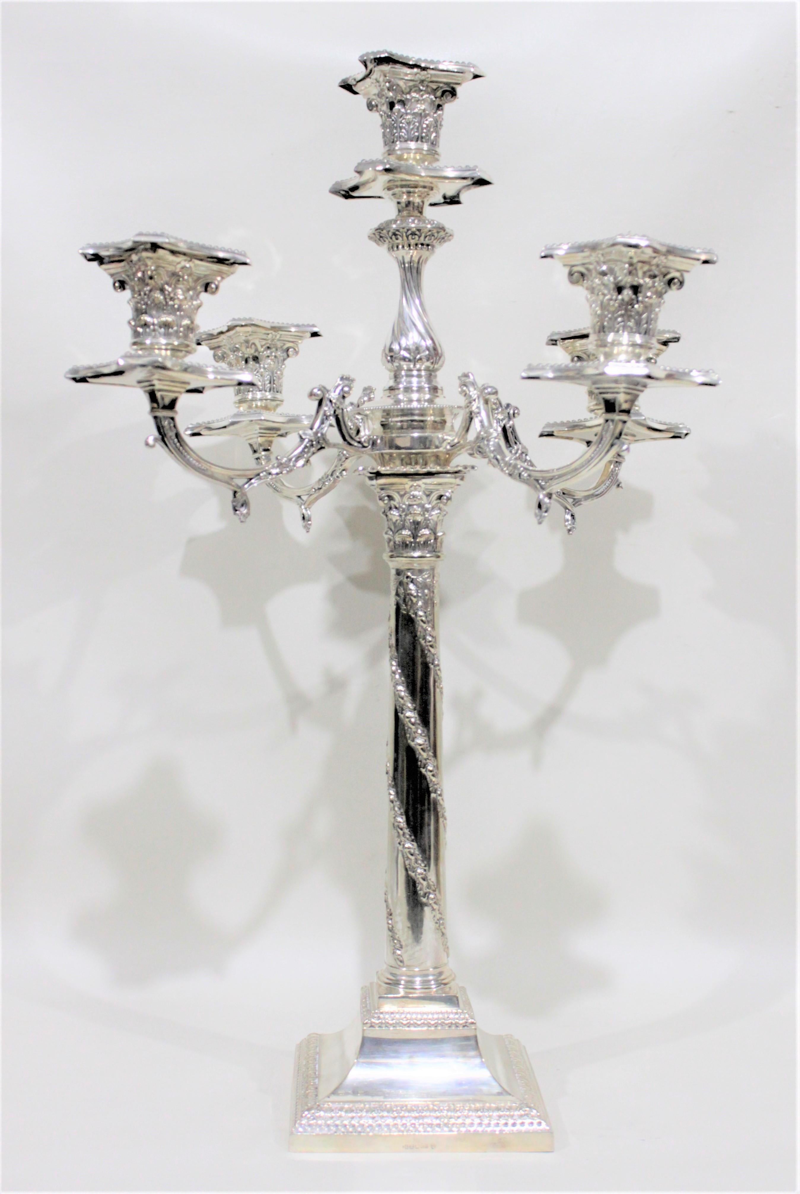 Antico candelabro convertibile vittoriano placcato in argento in vendita 1