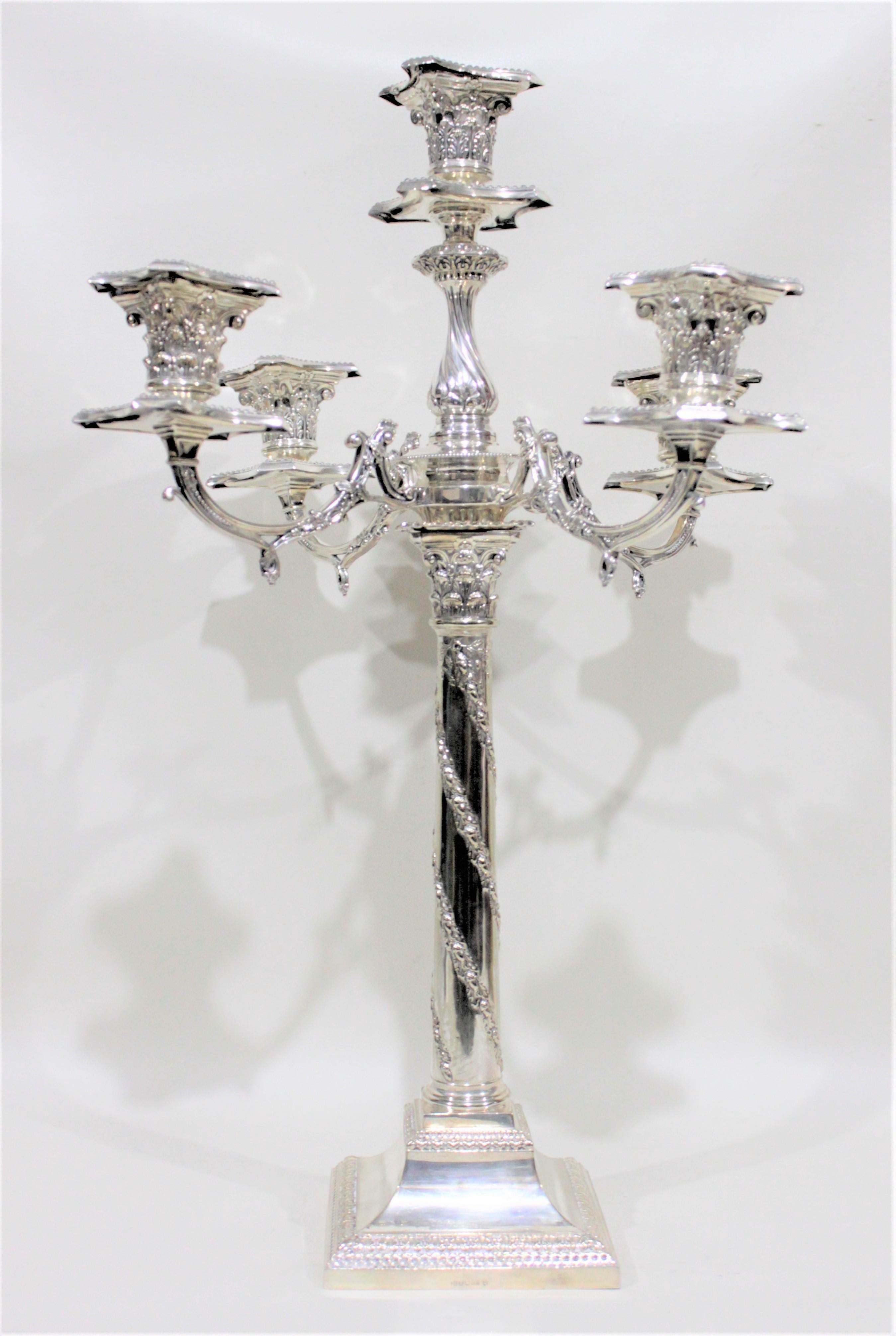 Antiguo Candelabro Convertible Victoriano Chapado en Plata en venta 2