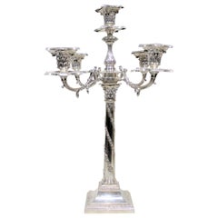 Antique Victorian Silver Plated Convertible Candelabra