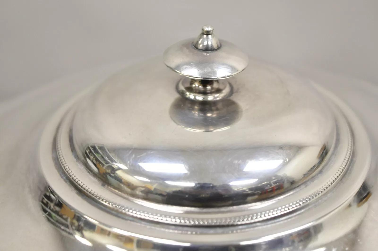 Inconnu Soupière à couvercle en métal argenté de l'époque victorienne « 1907 » de Rockford en vente
