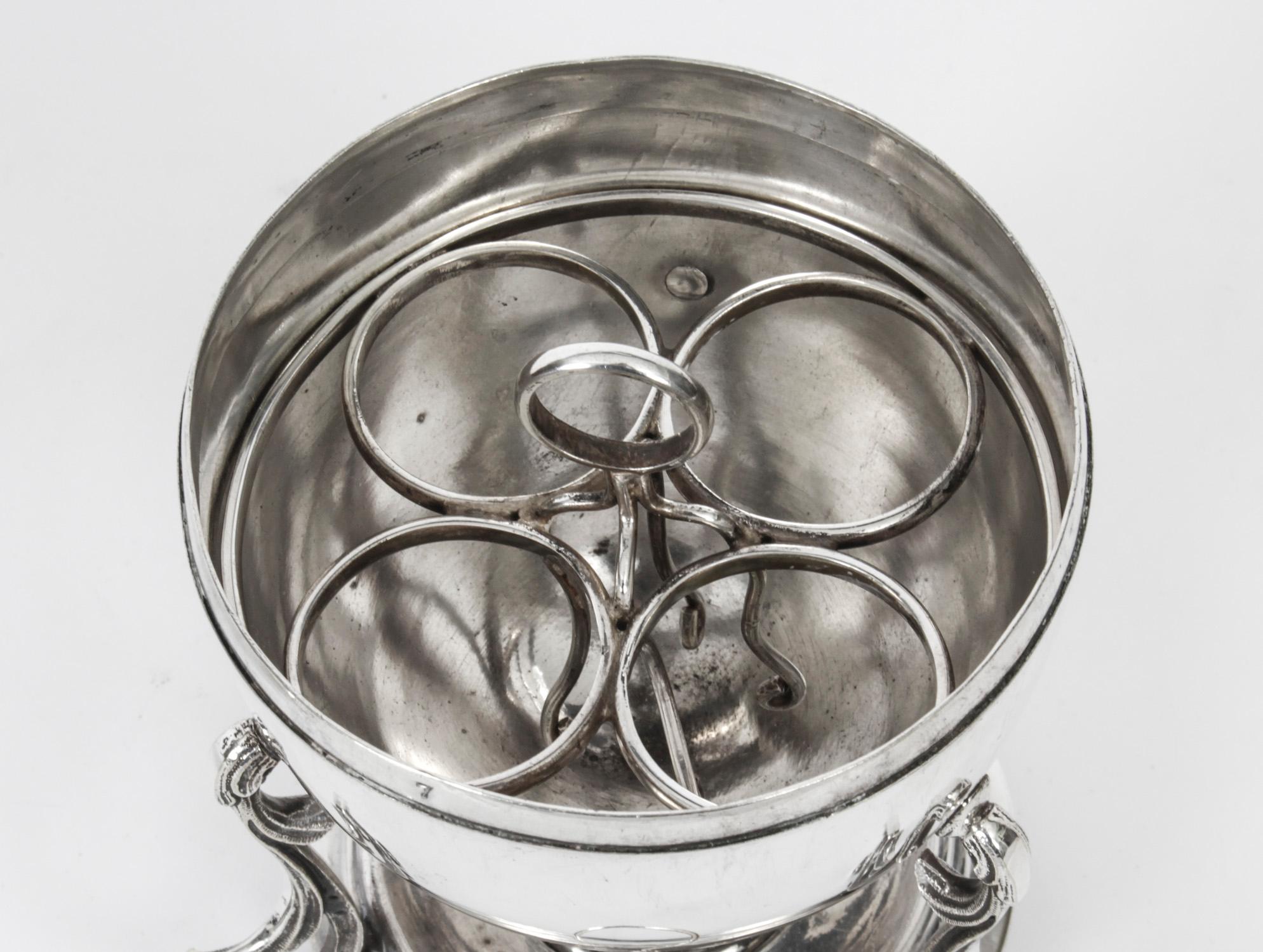 Antique Victorian Silver Plated Egg Coddler / Boiler, 19th Century In Good Condition In London, GB