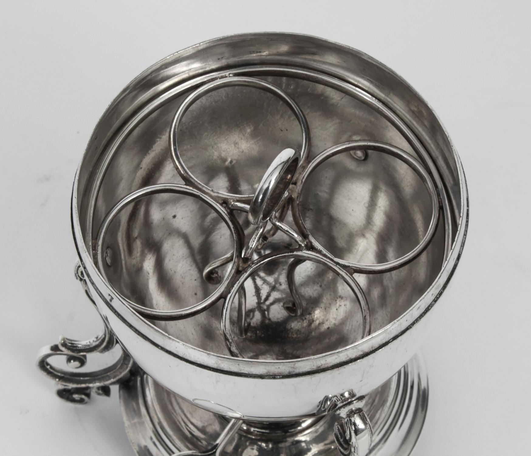 Antique Victorian Silver Plated Egg Coddler / Boiler, 19th Century 1