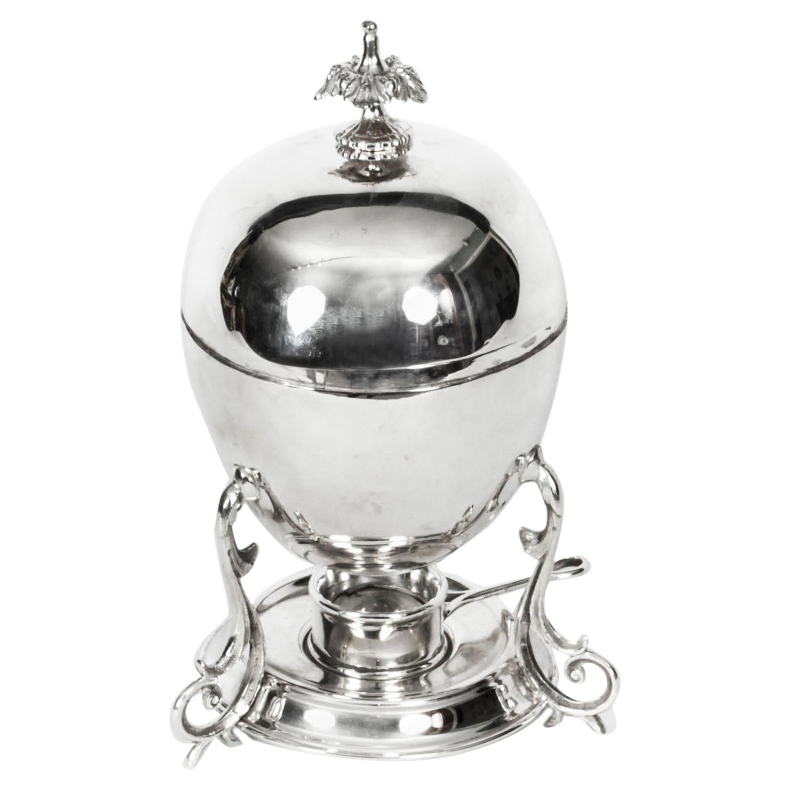 Antique Victorian Silver Plated Egg Boiler, 19th Century