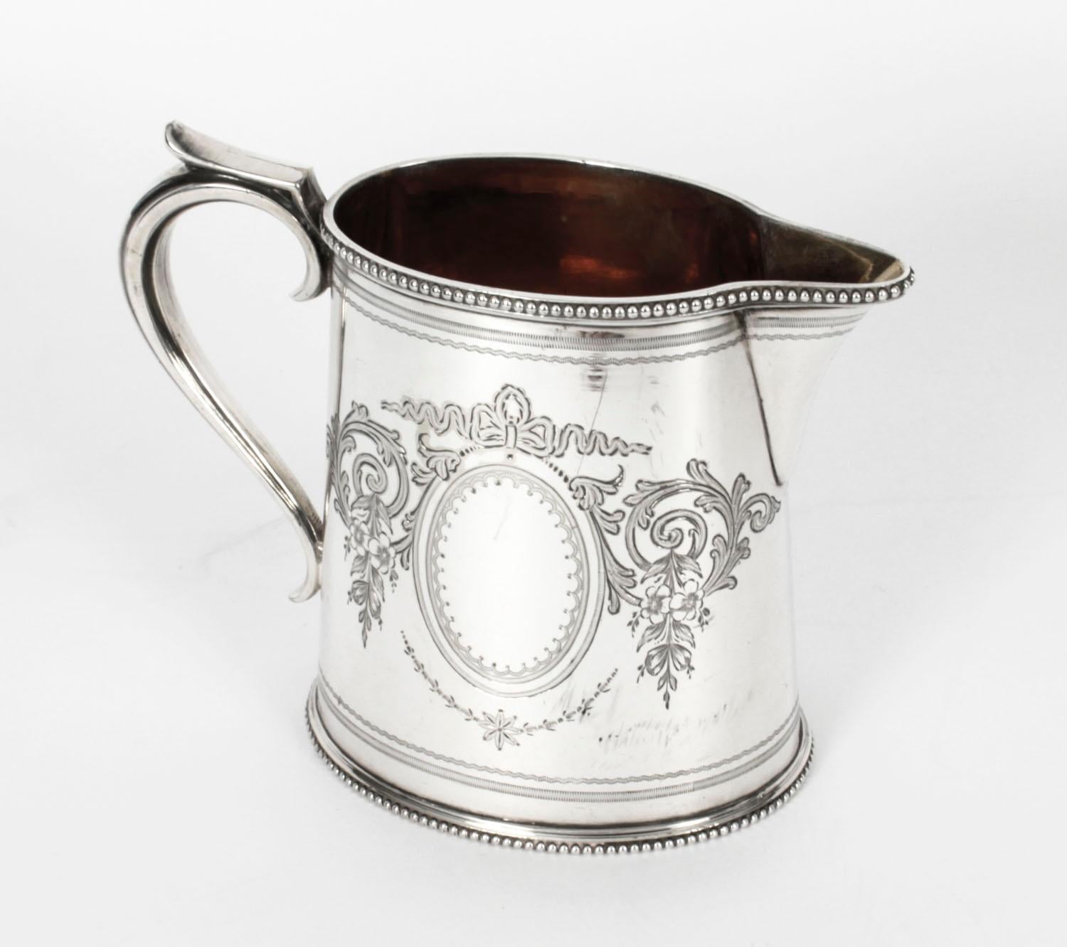 Antique Victorian Silver Plated Four Piece Tea & Coffee Set Elkington, 19th C 8