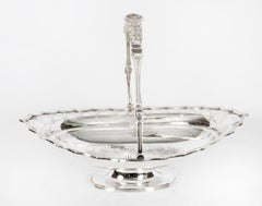 Antique Victorian Silver Plated Fruit Basket 19th Century