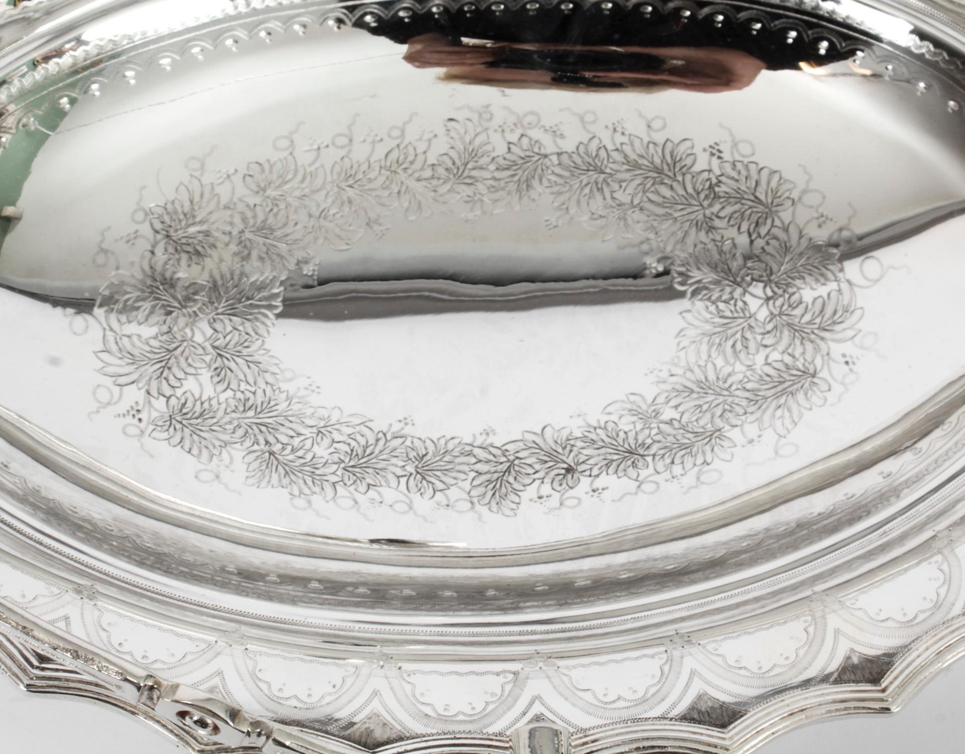 Antique Victorian Silver Plated Fruit Basket 19th Century In Good Condition For Sale In London, GB