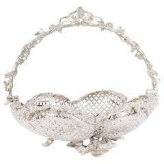 Antique Victorian Silver Plated Fruit Basket, 19th Century