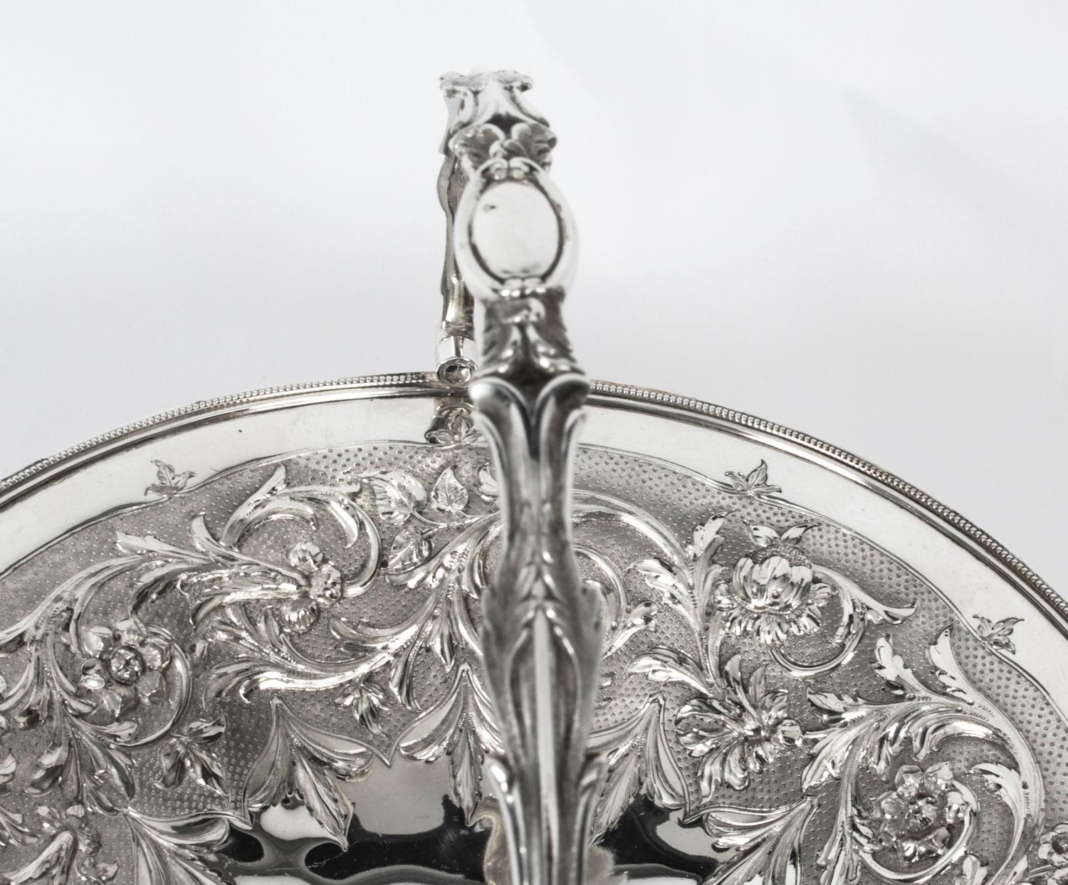 This is a stunning English Victorian silver plated fruit or bread basket with fabulous engraved decoration, circa 1880 in date.

It bears the makers mark of the silversmith William Gallimore & Co of Sheffield.
 
Add a touch of class to your next