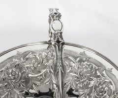 Antique Victorian Silver Plated Fruit Basket William Gallimore & Co, 19th C