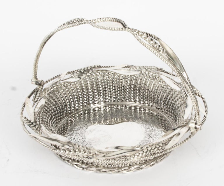 Antique Victorian Silver Plated Fruit Bread Basket 19th C at 1stDibs