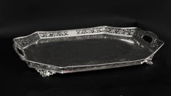 Antique Victorian Silver Plated Gallery Tray Lee & Wigfull Late 19th Century