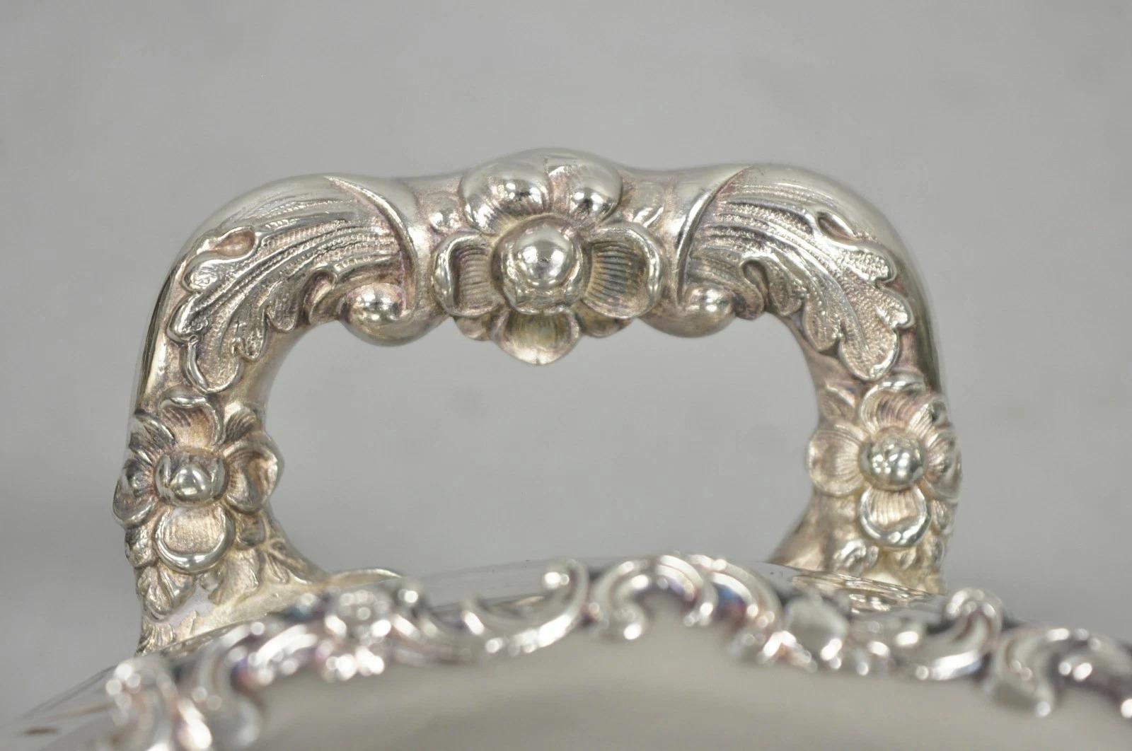 Antique Victorian Silver Plated Lidded Soup Tureen by Riverton Silver Co. For Sale 3
