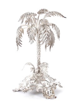 Antique Victorian Silver Plated Palm Tree Centrepiece Mappin & Webb 19th Century