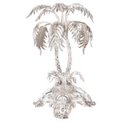 Antique Victorian Silver Plated Palm Tree Centrepiece Mappin & Webb 19th Century