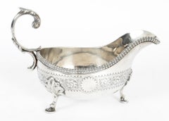 Antike viktorianische versilberte Sauciere Elkington & Co. datiert 1867 19.C