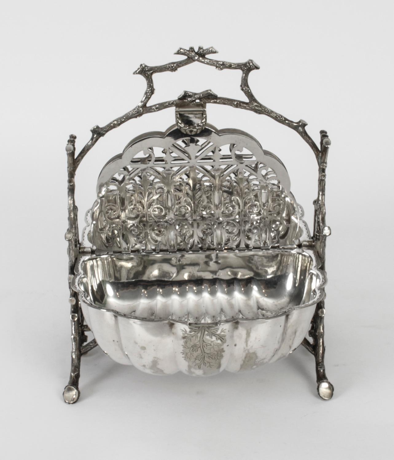 Antique Victorian Silver Plated Biscuit Box, 19th Century For Sale 7