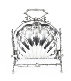 Victorian Silver Plated Folding Biscuit Box by Elkington, 19th Century