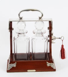 Antique Victorian Silver Plated Tantalus Betjemann & Sons 19th Century