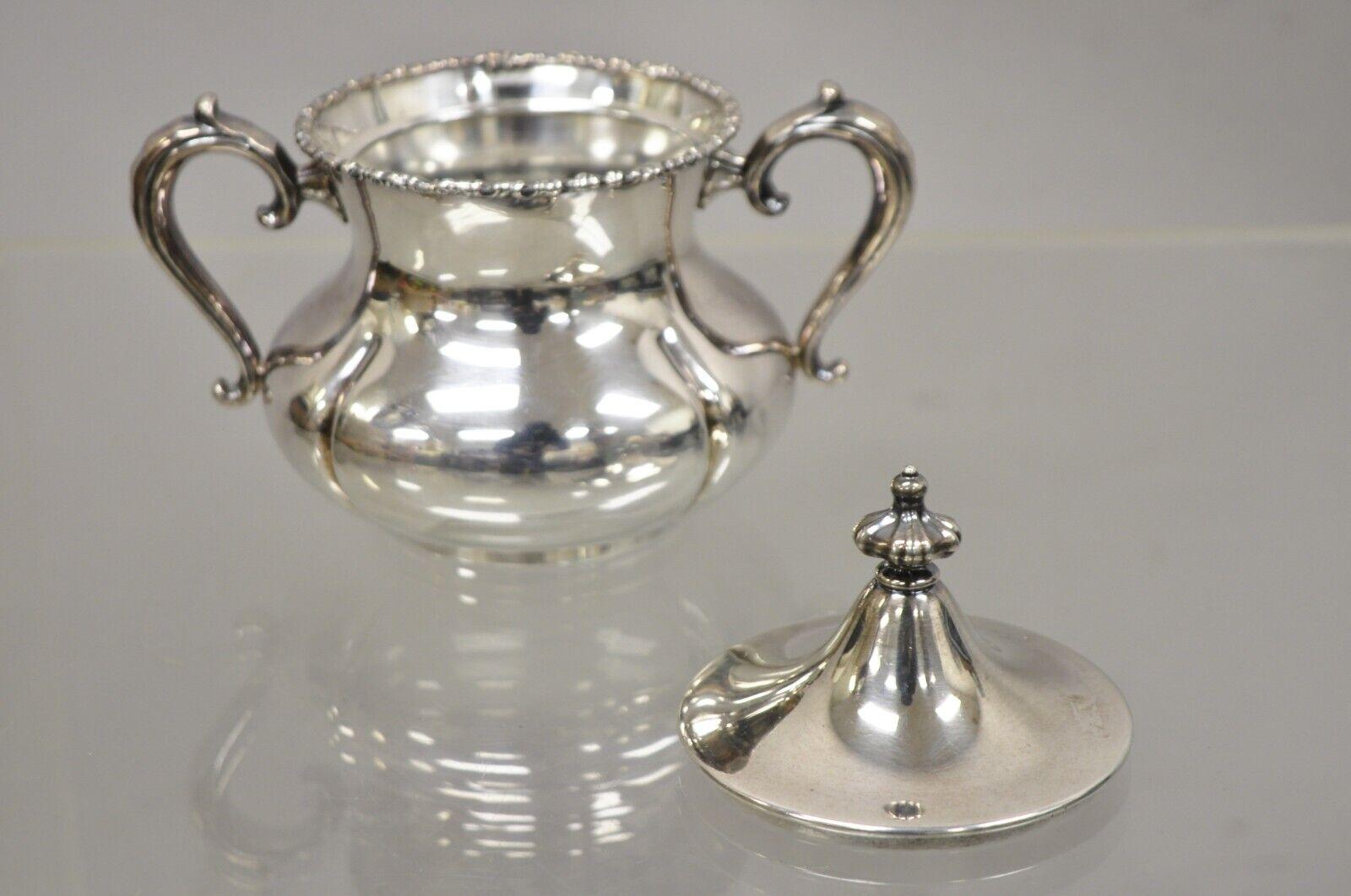 Antique Victorian Silver Plated Tea Set with English Platter Tray, 6 Pc Set 5