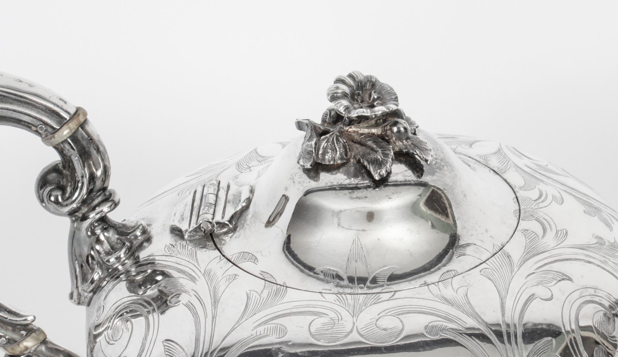 antique silver plated teapot