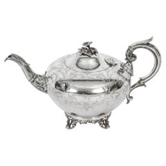 Antique Victorian Silver Plated Teapot Elkington & Co 19th Century