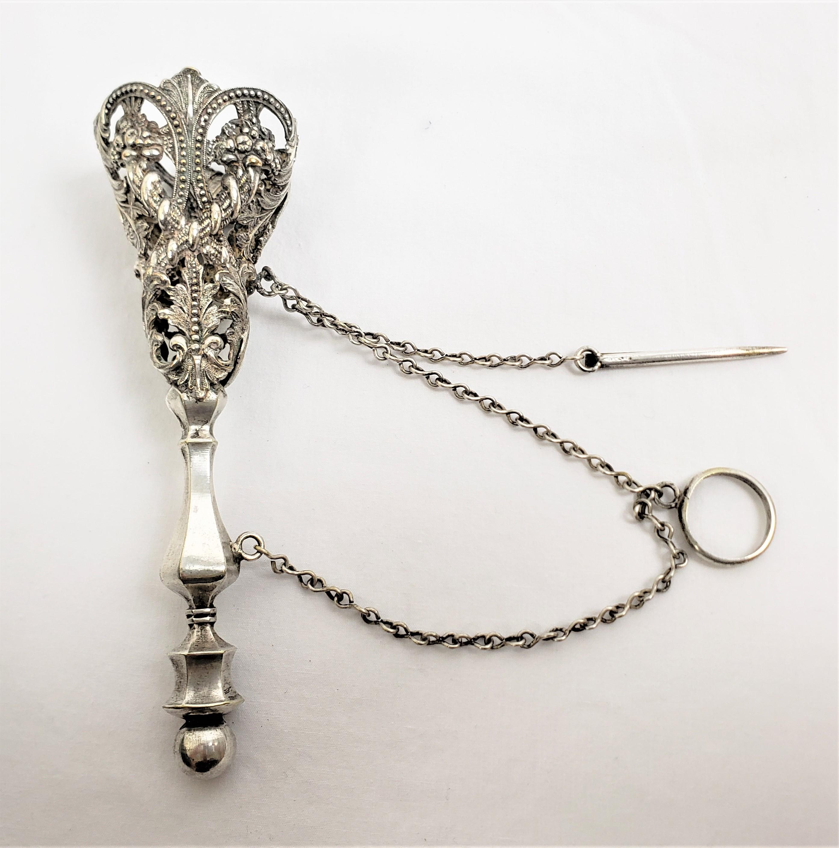 Late Victorian Antique Victorian Silver Plated Tussie Mussie Wedding Bouquet Holder