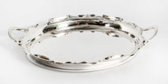 Antique Victorian Silver Plated Twin Handled Tray Walker & Hall, 1880