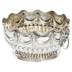 Antigua ponchera victoriana de plata Frederick Elkington 1884 S. XIX
