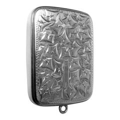 Antique Victorian Silver Puzzle Vesta Case, Birmingham 1898 Joseph Gloster