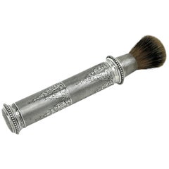 Used Victorian Silver Shaving Brush / Travelling Shaving Brush 1861