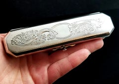 Antique Victorian Silver Spectacles Case, Glasses Case