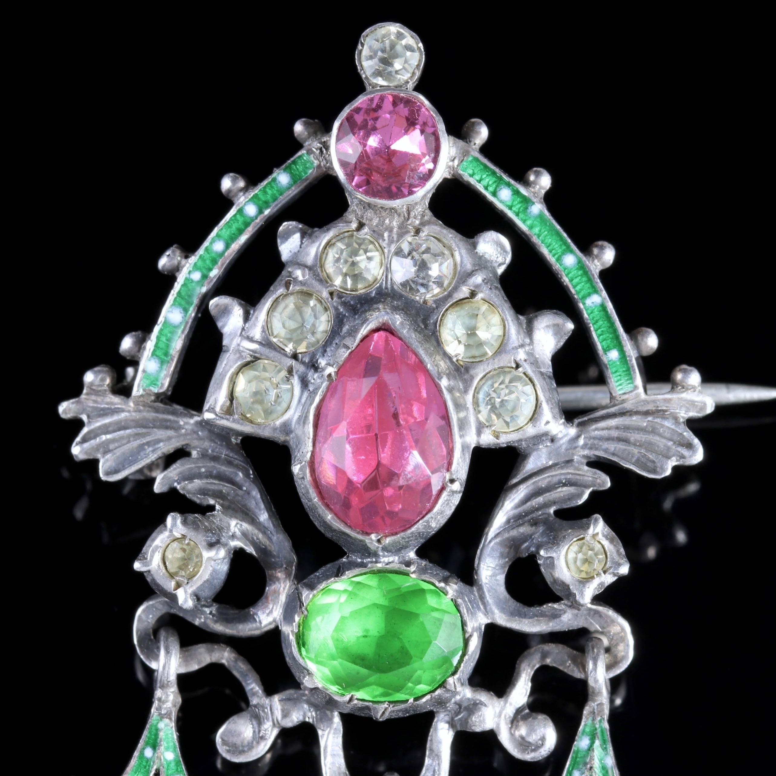 To read more please click continue reading below-

This fabulous antique Victorian Silver Suffragette dropper brooch is Circa 1900.

Emmeline Pankhurst was the leader of the British Suffragette movement in the 19th century and through her efforts