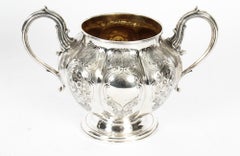Antique Victorian Silver Sugar Bowl by Elkington & Co 1857 19th C
