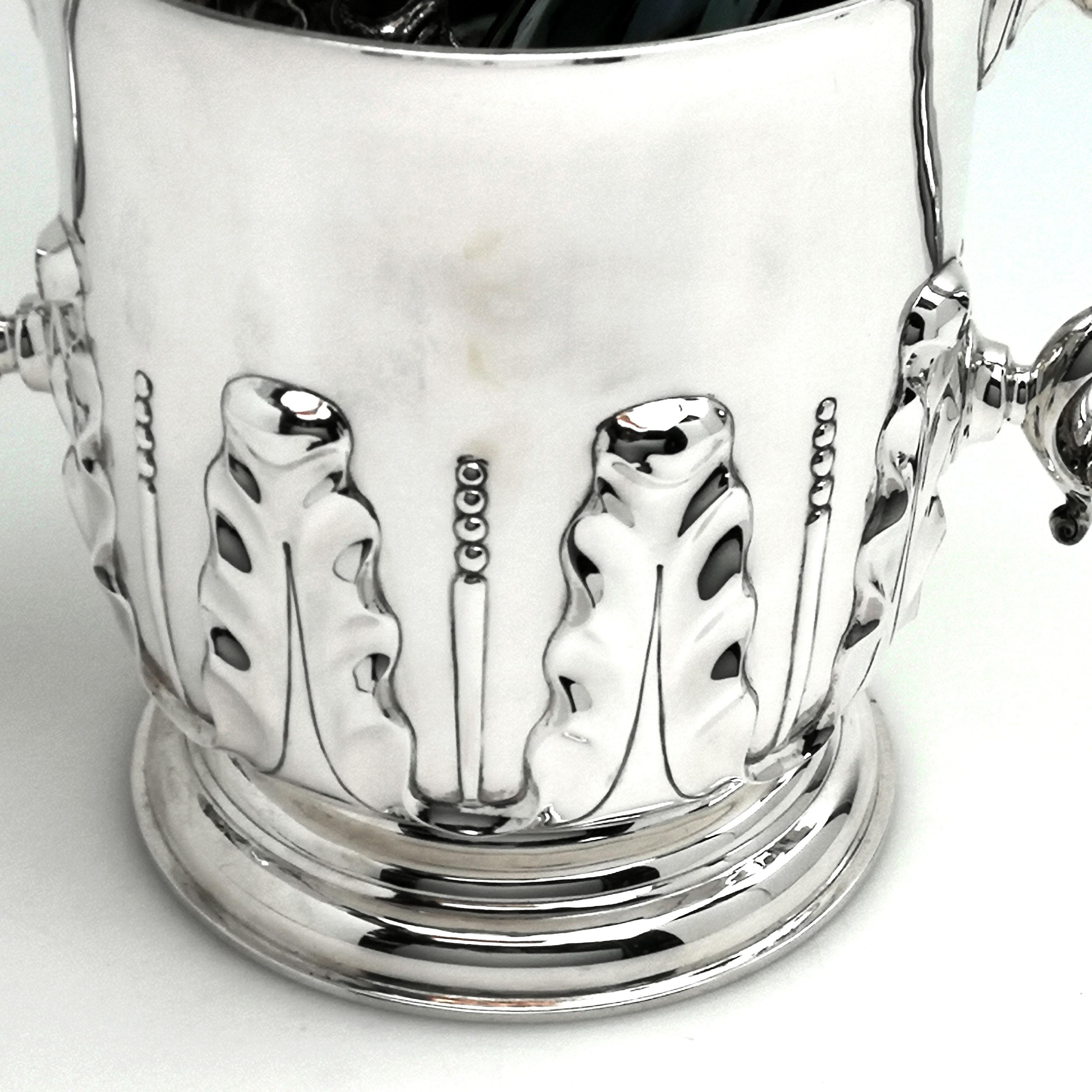 Sterling Silver Antique Victorian Silver Two Handled Cup 1896 Champagne Wine Cooler